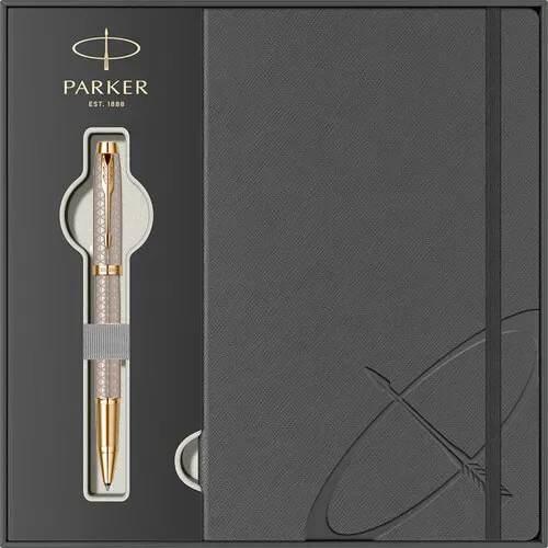 Parker poklon SET Royal Im Premuim Silver GT Roler + Notes