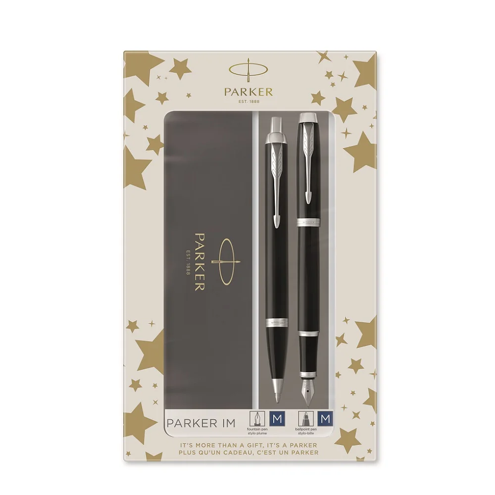 Parker poklon SET IM Black CT - Hemijska olovka + Nalivpero