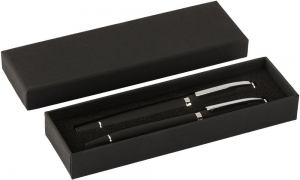 ASTRA PLUS, metalna hemijska i roler olovka u setu, crna; šifra artikla: 14.161.10