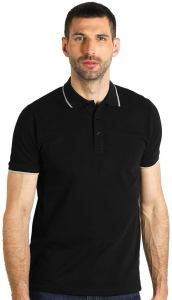 ATLANTIC, polo majica, 190 g/m2, crna; šifra artikla: 50.065.10