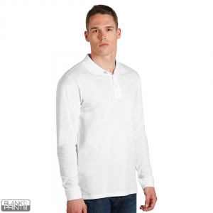 AZZURRO II LSL, pamučna polo majica dugih rukava, 180 g/m2, bela; šifra artikla: 52.050.90