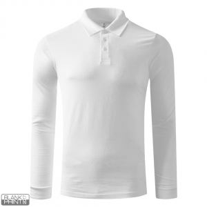 AZZURRO II LSL, pamučna polo majica dugih rukava, 180 g/m2, bela; šifra artikla: 52.050.90