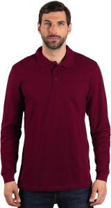 AZZURRO II LSL, pamučna polo majica dugih rukava, 180 g/m2, bordo; šifra artikla: 52.050.33