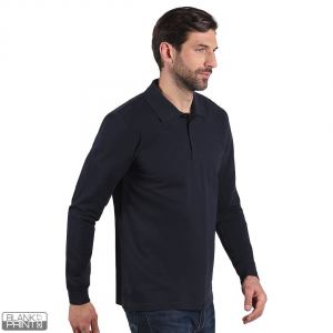 AZZURRO II LSL, pamučna polo majica dugih rukava, 180 g/m2, plava; šifra artikla: 52.050.20