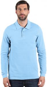 AZZURRO II LSL, pamučna polo majica dugih rukava, 180 g/m2, svetlo plava; šifra artikla: 52.050.22