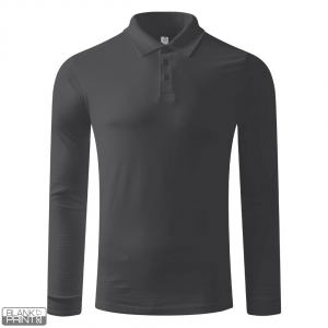 AZZURRO II LSL, pamučna polo majica dugih rukava, 180 g/m2, tamno siva; šifra artikla: 52.050.11