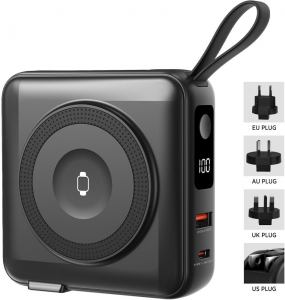 BARACUDA 2 10PD, univerzalni putni punjač pomoćna baterija, 10.000 mah, pd 20w, sa magnetom, crna; šifra artikla: 38.215.10