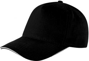 BASEBALL, kačket, 5 panela, crni; šifra artikla: 54.009.10