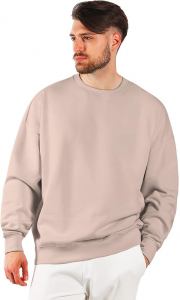 BIG, unisex široka dukserica od organskog pamuka, 300 g/m2, svetlo braon; šifra artikla: 52.045.72