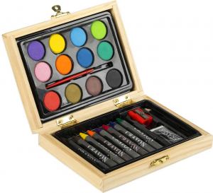 BONY, set za bojenje u drvenoj kutiji, mini, bež; šifra artikla: 34.503.71