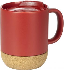 CORTADO, keramička šolja sa dnom od plute, 400 ml, crvena; šifra artikla: 44.125.30