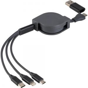 FLASH 60W 6IN1, usb type-c kabl za punjenje i prenos podataka, 6 u 1, 60w, sivi; šifra artikla: 38.125.12