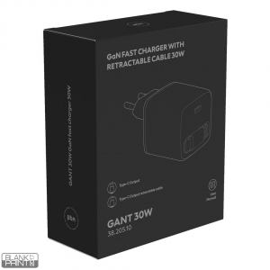GANT 30W, zidni punjač 30w, crni; šifra artikla: 38.205.10