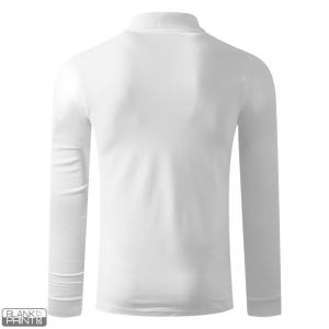 GATOR, pamučna polo majica dugih rukava, 200 g/m2, bela; šifra artikla: 52.004.90