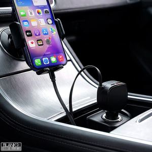 HAMILTON, punjač mobilnih uređaja za automobil, 84w, crni; šifra artikla: 38.164.10