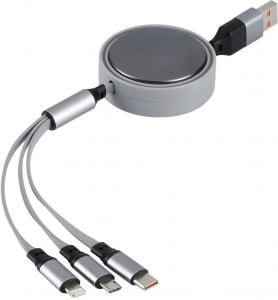 INDUCTOR 60W 6IN1, usb type-c kabl za punjenje i prenos podataka, 6 u 1, 60w, sivi; šifra artikla: 38.129.12