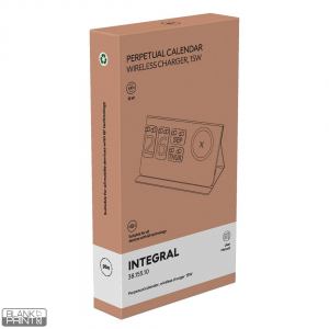 INTEGRAL, večiti stoni kalendar i bežični punjač, 15w, magsafe, crni; šifra artikla: 38.155.10