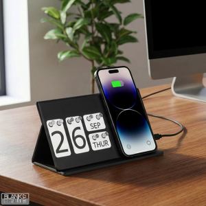 INTEGRAL, večiti stoni kalendar i bežični punjač, 15w, sa magnetom, crni; šifra artikla: 38.155.10