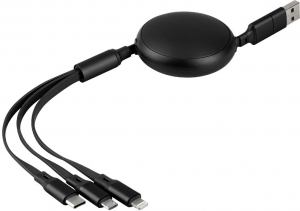 KEPLER 6IN1, usb type-c kabl za punjenje i prenos podataka, 6 u 1, 60w, crni; šifra artikla: 38.172.10