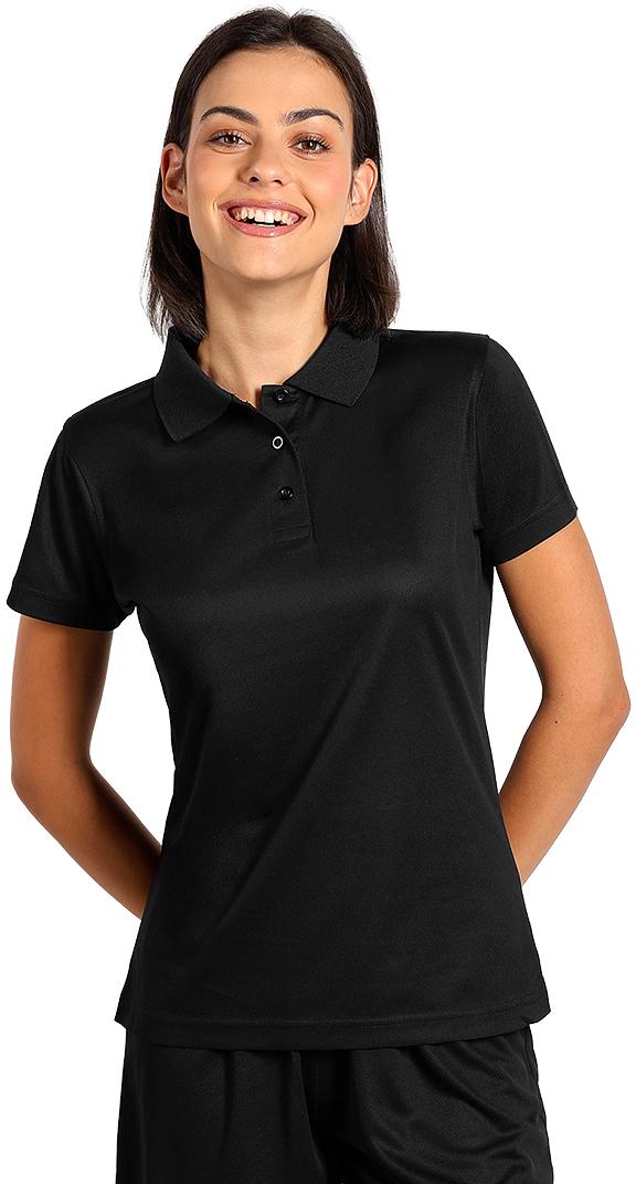 LACROSS LADY, ženska sportska polo majica, 130 g/m2, crna; šifra artikla: 50.076.10
