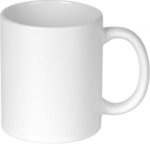 LASSI MATT, keramička šolja za sublimaciju, 325 ml, bela; šifra artikla: 44.142.90