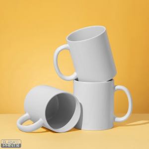 LASSI MATT, keramička šolja za sublimaciju, 325 ml, bela; šifra artikla: 44.142.90