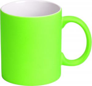 LASSI NEON, keramička šolja za sublimaciju, 325 ml, neon zelena; šifra artikla: 44.098.54
