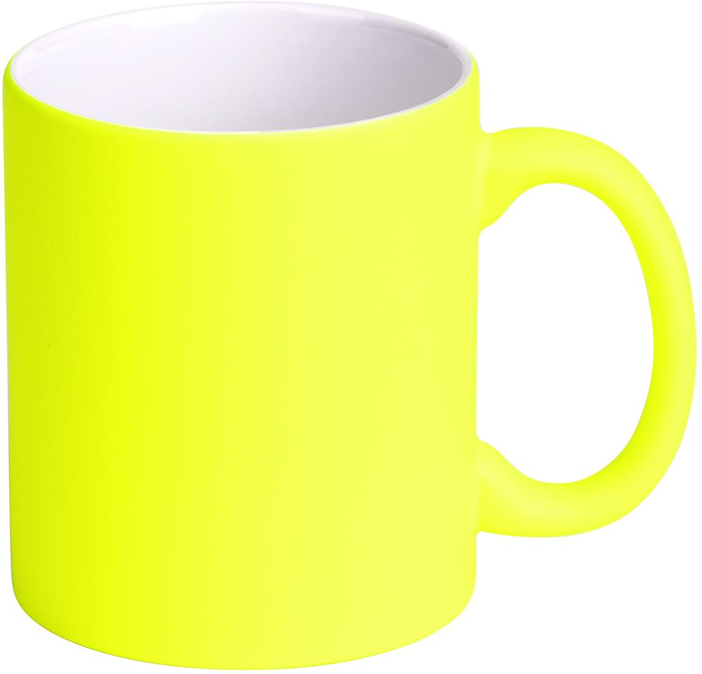 LASSI NEON, keramička šolja za sublimaciju, 325 ml, neon žuta; šifra artikla: 44.098.41