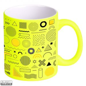 LASSI NEON, keramička šolja za sublimaciju, 325 ml, neon žuta; šifra artikla: 44.098.41