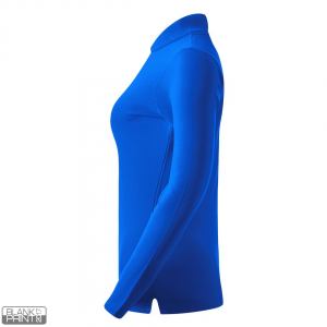 LINDA, ženska pamučna polo majica dugih rukava, 200 g/m2, rojal plava; šifra artikla: 52.003.23