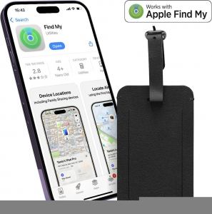 LUGGAGE FINDER, find my kartica za putnu torbu sa funkcijom lociranja, crna; šifra artikla: 38.135.10