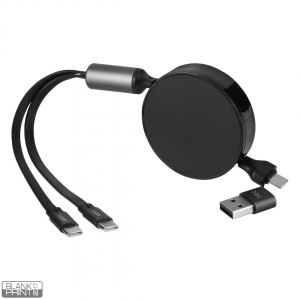 MAX 2IN1, usb type-c kabl za punjenje i prenos podataka, 2 u 1, 100w, crni; šifra artikla: 38.186.10