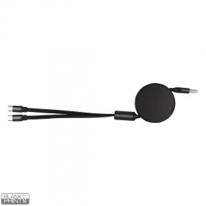 MAX 2IN1, usb type-c kabl za punjenje i prenos podataka, 2 u 1, 100w, crni; šifra artikla: 38.186.10
