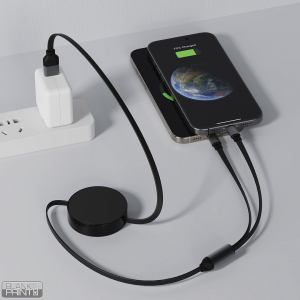 MAX 2IN1, usb type-c kabl za punjenje i prenos podataka, 2 u 1, 100w, crni; šifra artikla: 38.186.10