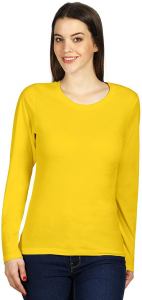 MISS, ženska pamučna majica dugih rukava, žuta; šifra artikla: 50.031.40