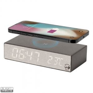MITTO, digitalni stoni lcd sat sa bežičnim punjenjem, 15w, braon; šifra artikla: 38.091.70