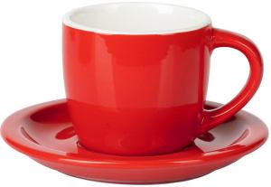 MOMENTO C MINI, šolja za espresso sa tacnom od fine keramike, 100 ml, crvena; šifra artikla: 44.141.30
