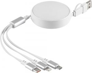 ONES 6IN1, usb type-c kabl za punjenje i prenos podataka, 6 u 1, 60w, beli; šifra artikla: 37.018.90