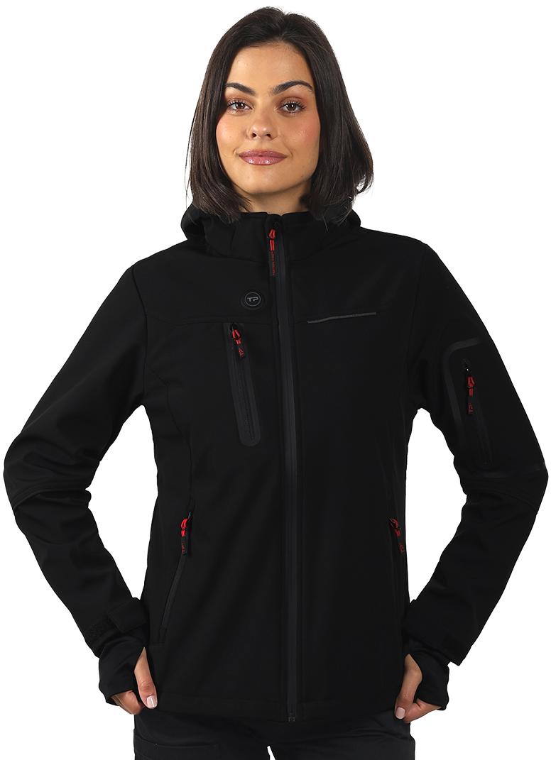 PANTHER THERMO WOMEN, ženska softshell jakna sa ugrađenim grejačima, crna; šifra artikla: 58.149.10