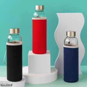 PRIMAVERA, boca za vodu sa neopren navlakom, 500 ml, crna; šifra artikla: 41.120.10