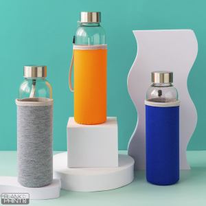 PRIMAVERA, boca za vodu sa neopren navlakom, 500 ml, pepeljasta; šifra artikla: 41.120.15