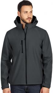 PROTECT MEN, softshell jakna sa skidajućom kapuljačom, tamno siva; šifra artikla: 57.025.11