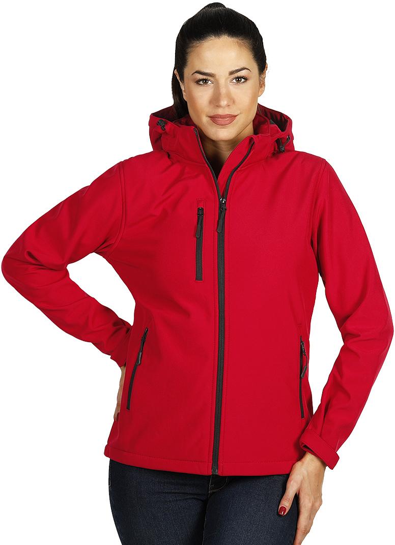 PROTECT WOMEN, ženska softshell jakna sa skidajućom kapuljačom crvena; šifra artikla: 57.026.30