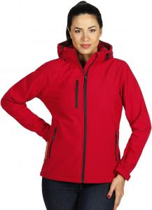 PROTECT WOMEN, ženska softshell jakna sa skidajućom kapuljačom crvena; šifra artikla: 57.026.30