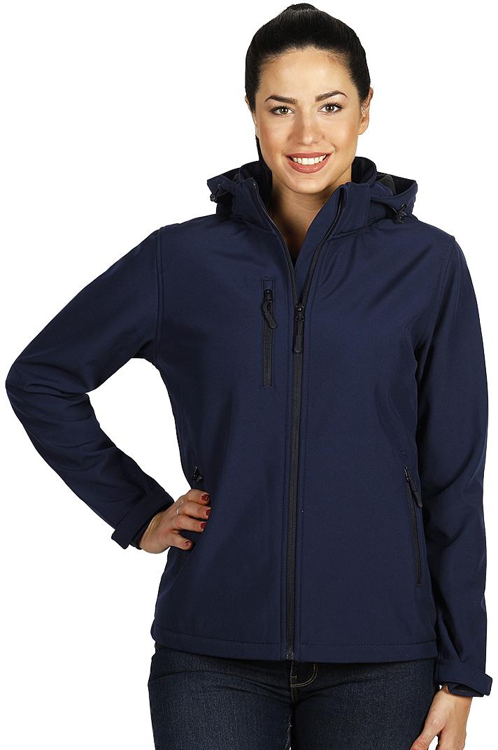 PROTECT WOMEN, ženska softshell jakna sa skidajućom kapuljačom plava; šifra artikla: 57.026.20