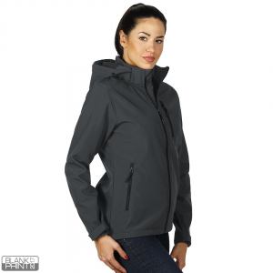 PROTECT WOMEN, ženska softshell jakna sa skidajućom kapuljačom tamno siva; šifra artikla: 57.026.11