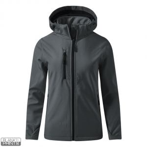 PROTECT WOMEN, ženska softshell jakna sa skidajućom kapuljačom tamno siva; šifra artikla: 57.026.11