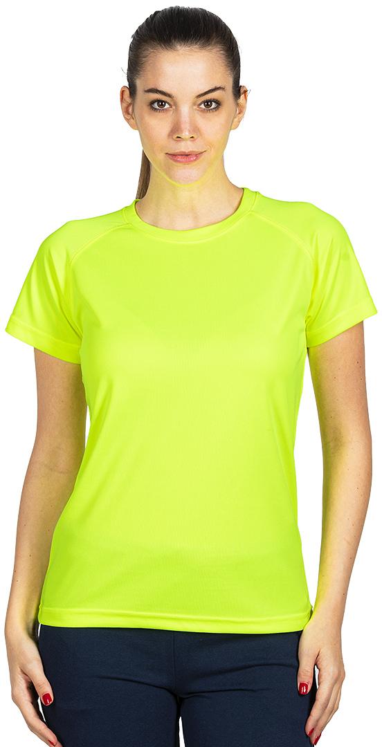 RECORD LADY, ženska sportska majica sa raglan rukavima, neon žuta; šifra artikla: 50.023.41