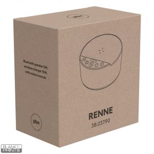 RENNE, bežični zvučnik 3w, bežični punjač 15w, sa 6 melodija za spavanje, beli; šifra artikla: 38.037.90