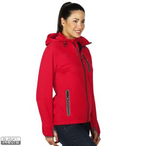 RIDER WOMEN, ženska softshell jakna sa kapuljačom, crvena; šifra artikla: 57.057.30